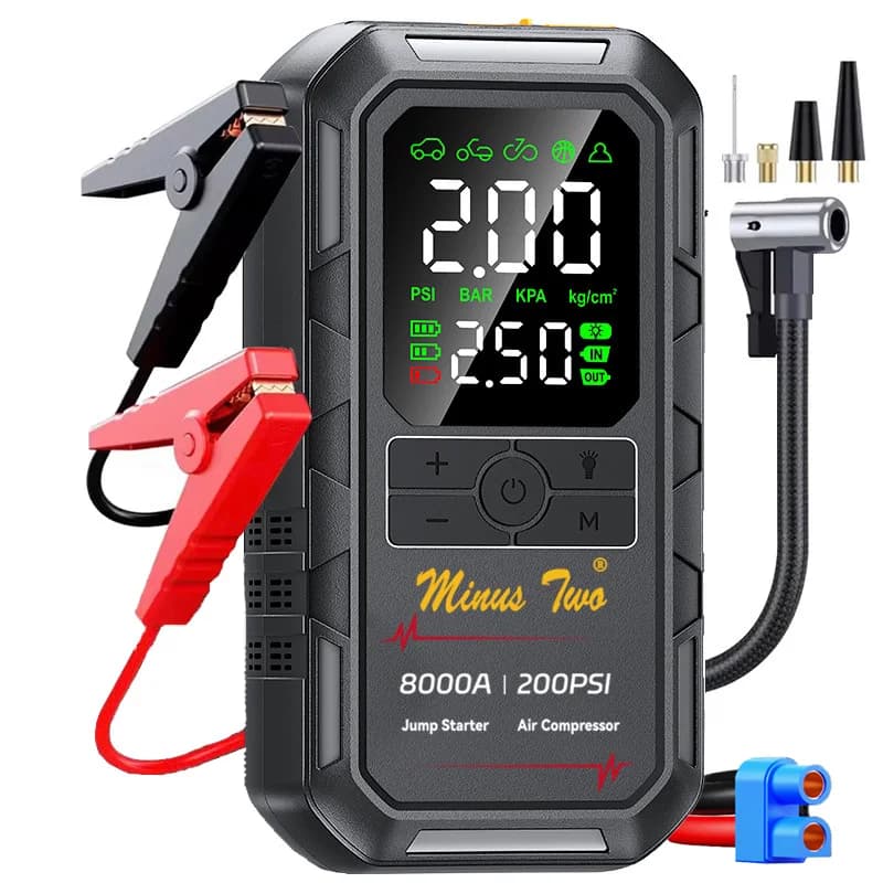 8000A Peak Wireless Jump Starter | Portable Emergency Booster | Power Bank - Thumbnail 2