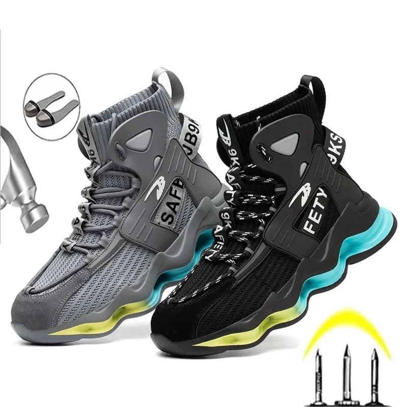 Safety Work Boots Men | Steel Toe Lightweight | Anti-puncture Trainers - Thumbnail 3