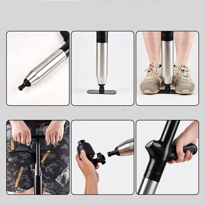 Stainless Steel Toilet Siphon Plunger | High-Pressure Drain Blaster | Industrial Grade - Thumbnail 4