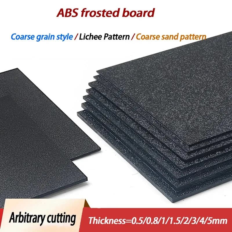Frosted ABS Plastic Mortar Board | Black Textured Sheet | 0.5-5mm Thick - Thumbnail 4