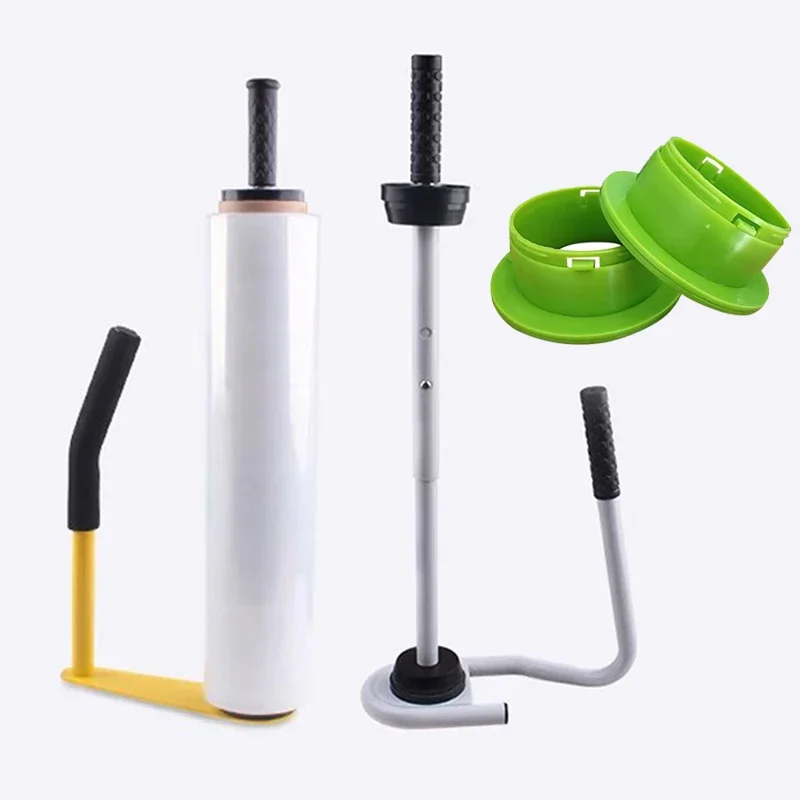 Manual Stretch Film Dispenser | 45-50cm Height Adjustment | Efficient Pallet Wrapping Tool