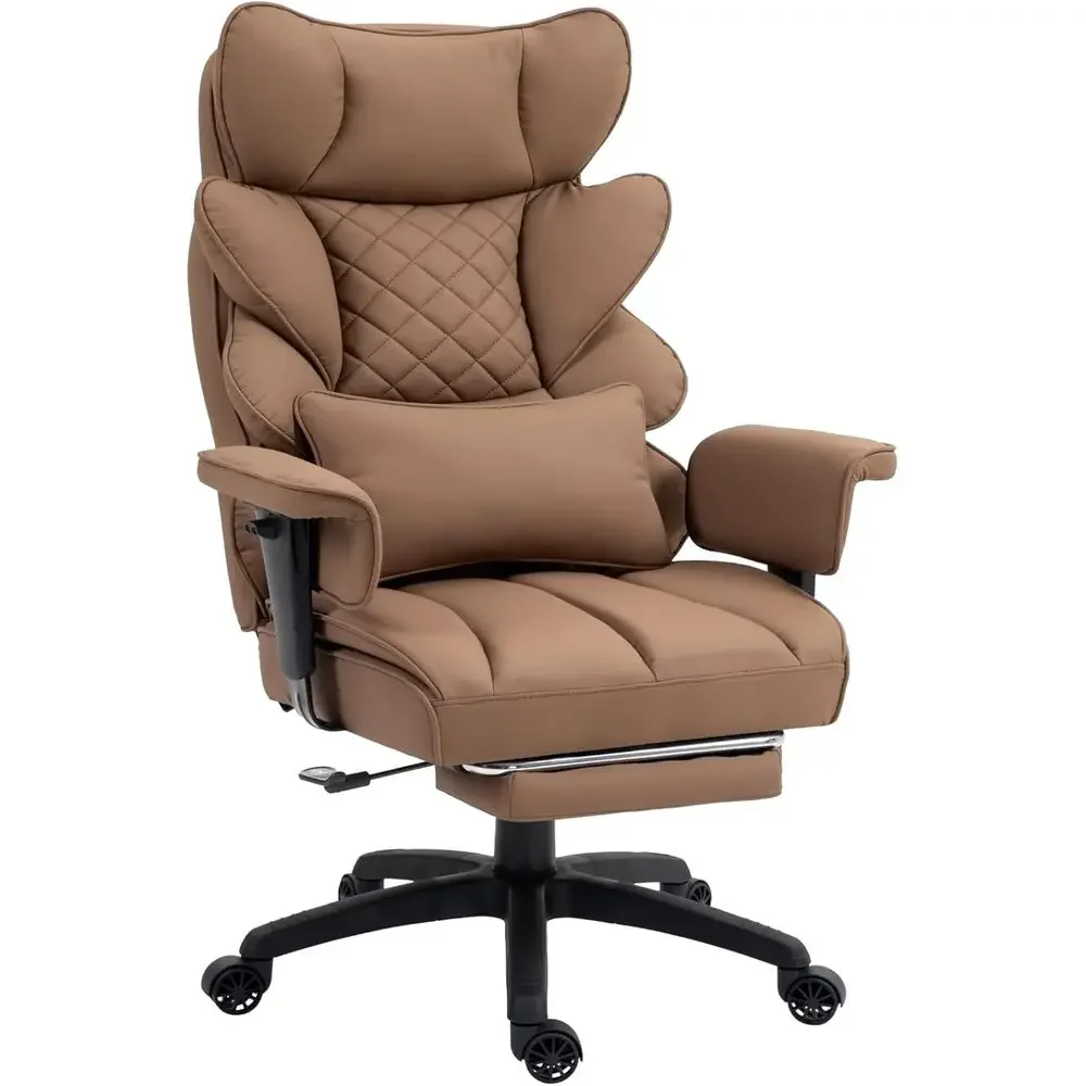 Big and tall office chair with pocket spring cushion, high back design, and adjustable armrests for executive desk or gaming use.