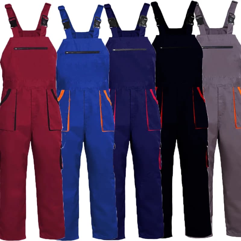 Men's Bib Overalls | Durable Workwear | Multi-Pocket Design - Thumbnail 4