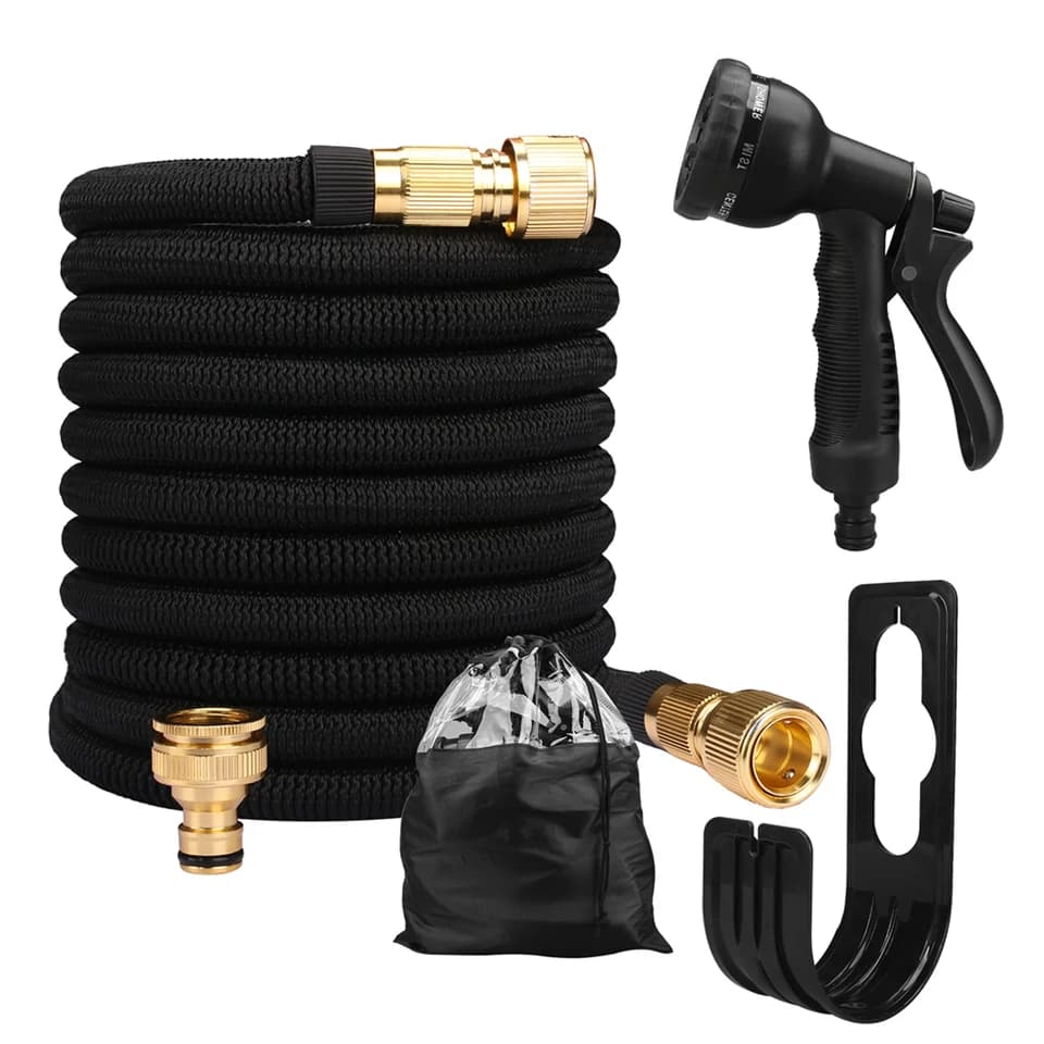 Expandable Garden Hose | Double Metal Connector | Farm & Car Wash - Thumbnail 2