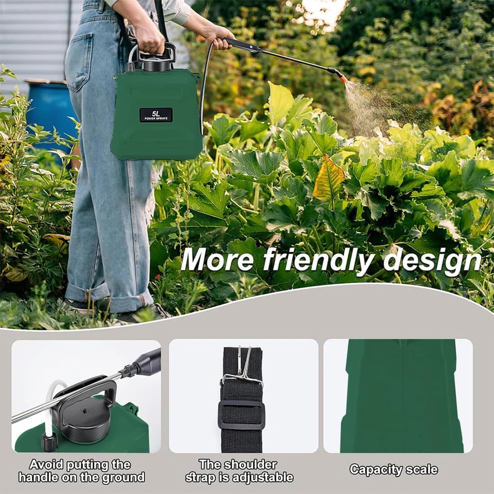 5L Backpack Electric Sprayer | 3 Modes for Garden & Lawn | Rechargeable - Thumbnail 6