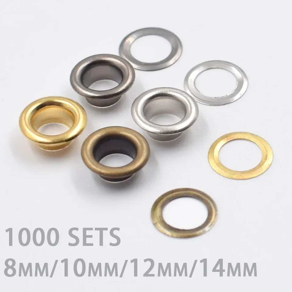 Heavy-Duty Tarpaulin Eyelets | 1000 Metal Grommet Sets with Washers - Thumbnail 2