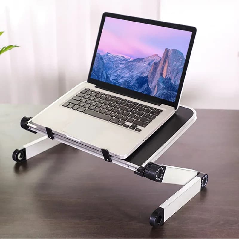 Portable Folding Laptop Stand | Aluminium Alloy | Desk & Bed Use, 11-17 Inch - Thumbnail 5