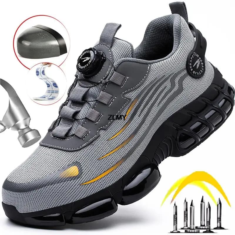 Rotary Safety Wellington Boots | Steel Toe & Puncture Proof | Air Cushion Workwear - Thumbnail 3