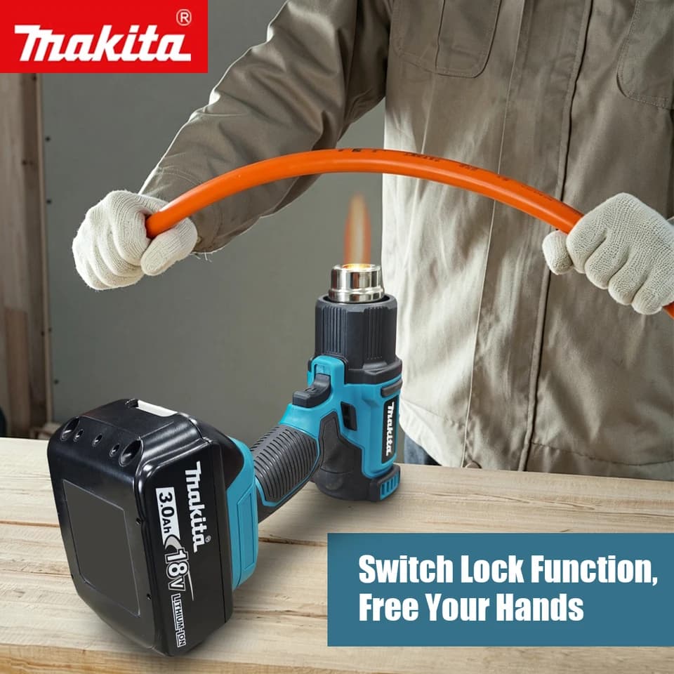 Makita 18V Cordless Heat Gun | Max 540°C | Shrink Film & Soldering - Thumbnail 4