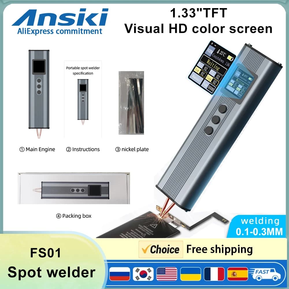 Portable Spot Welder | Handheld Battery Welding Tool | 0.1-0.3mm Nickel Strip - Thumbnail 2