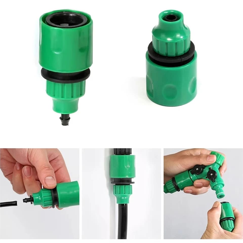 Garden Hose Tap Quick Connectors | 4/7mm 8/11mm Drip Irrigation Adapters | 5/10 Pcs - Thumbnail 2