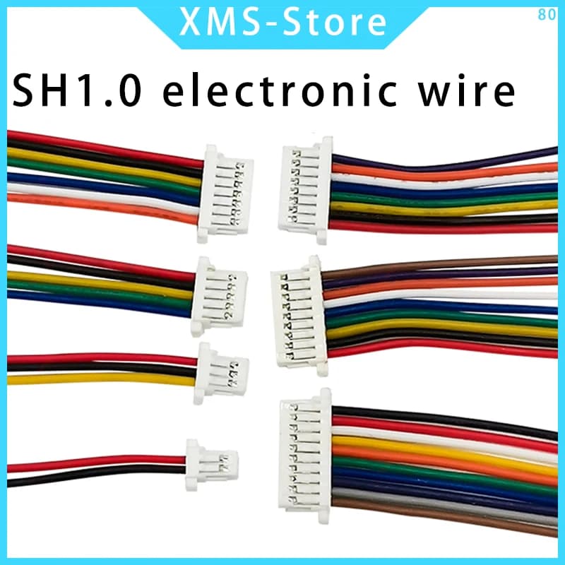 Pan Connector Wire | JST SH 1.0mm Pitch | 2-12 Pin 28AWG Cable - Thumbnail 3