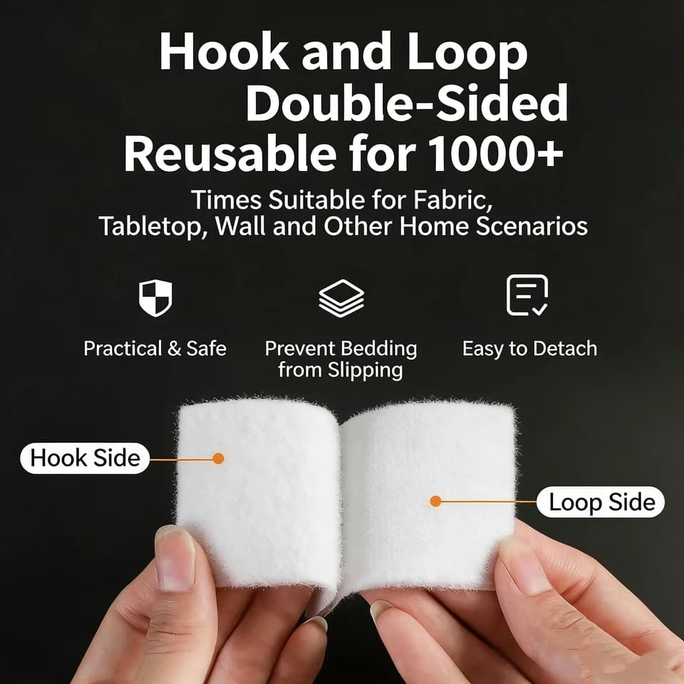 Loop Hook Tape | Self-Adhesive Heavy Duty Strips | 1-50m Rolls for Upholstery & More - Thumbnail 3