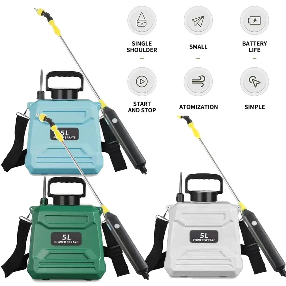 5L Backpack Electric Sprayer | 3 Modes for Garden & Lawn | Rechargeable - Thumbnail 3