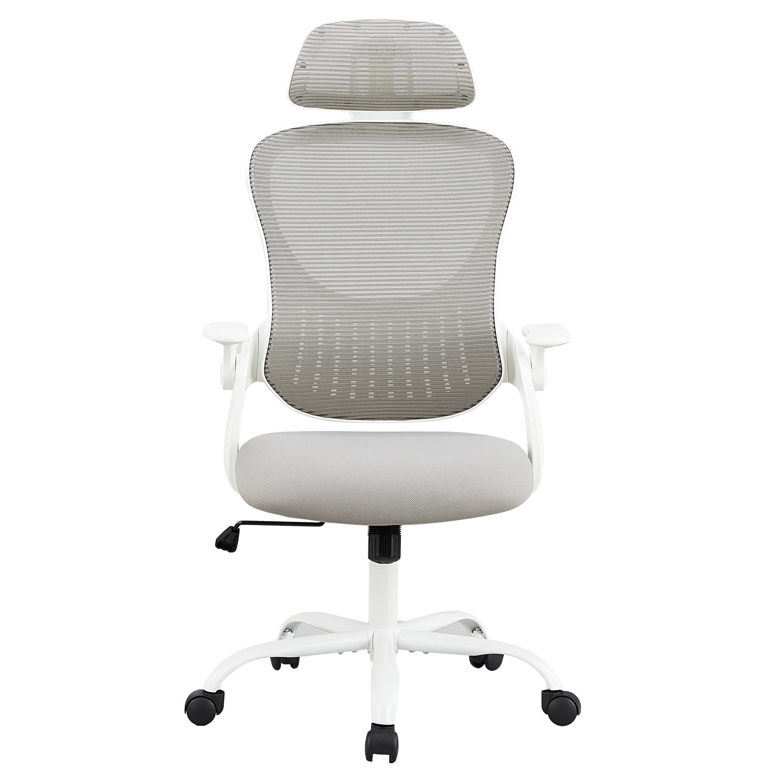 Mesh Office Chair | Flip-up Arms & Adjustable Headrest | Home Computer Desk Chair