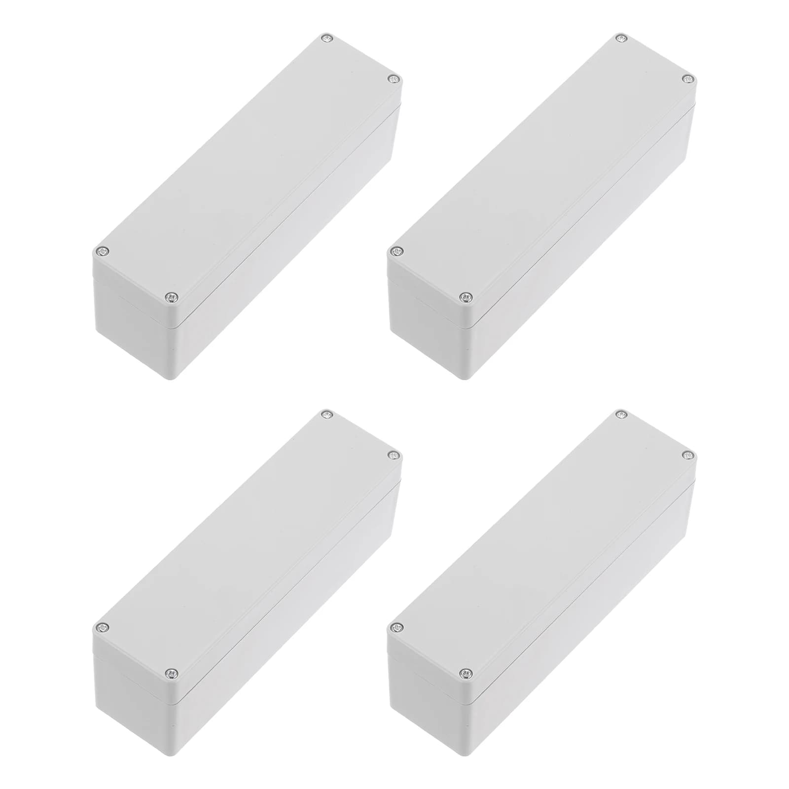 Electrical Junction Box Set | 4-Piece ABS Enclosure Kit | Dustproof & Secure Wiring Solution - Image 1