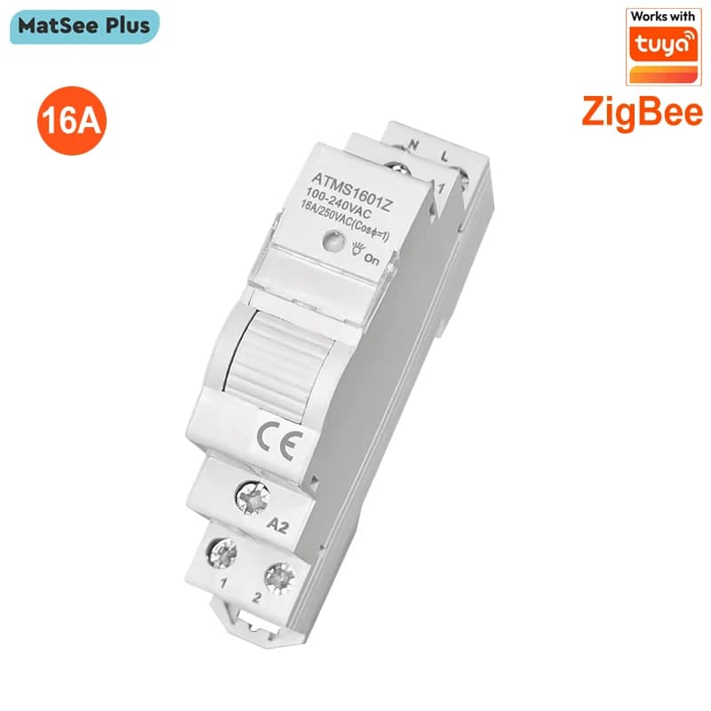 Smart ZigBee Miniature Circuit Breaker | 16A DIN Rail Relay | App Remote Control - Thumbnail 2