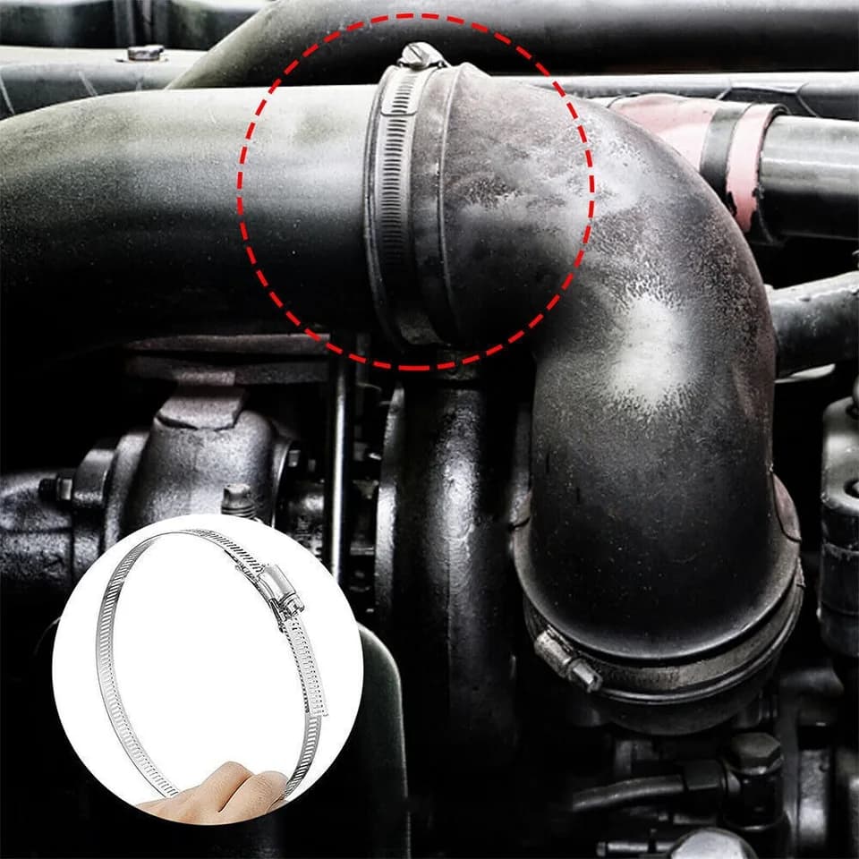Stainless 304 Steel Hose Clamp Strap | Adjustable Worm Gear Clip | Pipe Ducting Fastener - Thumbnail 6