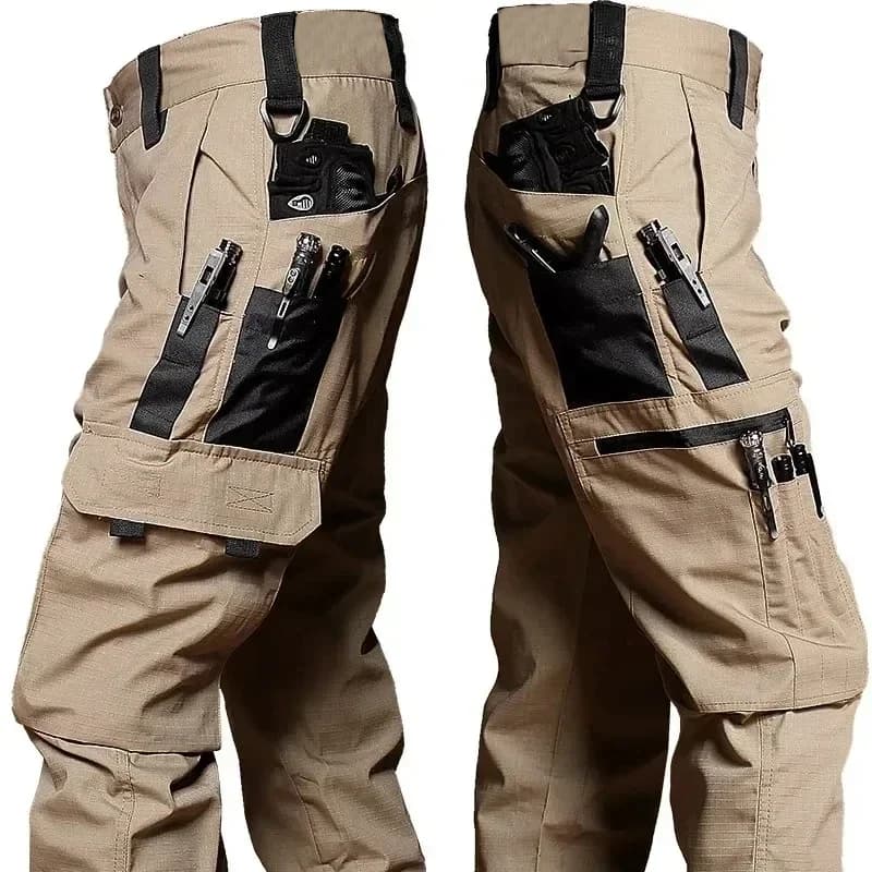 Tactical Work Pants Men | Multi-Pocket Waterproof | Outdoor Cargo Trousers - Thumbnail 3