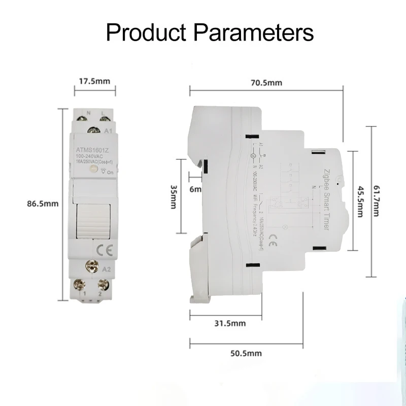 Smart ZigBee Miniature Circuit Breaker | 16A DIN Rail Relay | App Remote Control - Thumbnail 7
