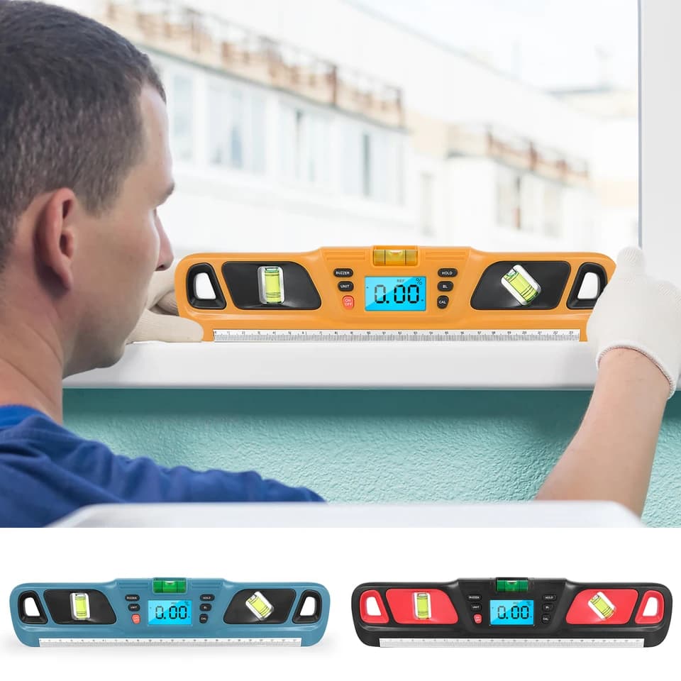 Digital Spirit Level Inclinometer | Magnetic Base & LED Display | Horizontal Ruler - Thumbnail 2