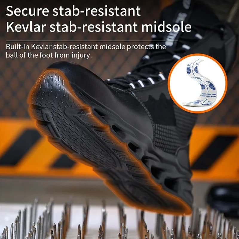 Men's Steel Toe Cap Boots | Anti-Smashing Workwear | Military Grade Safety - Thumbnail 4