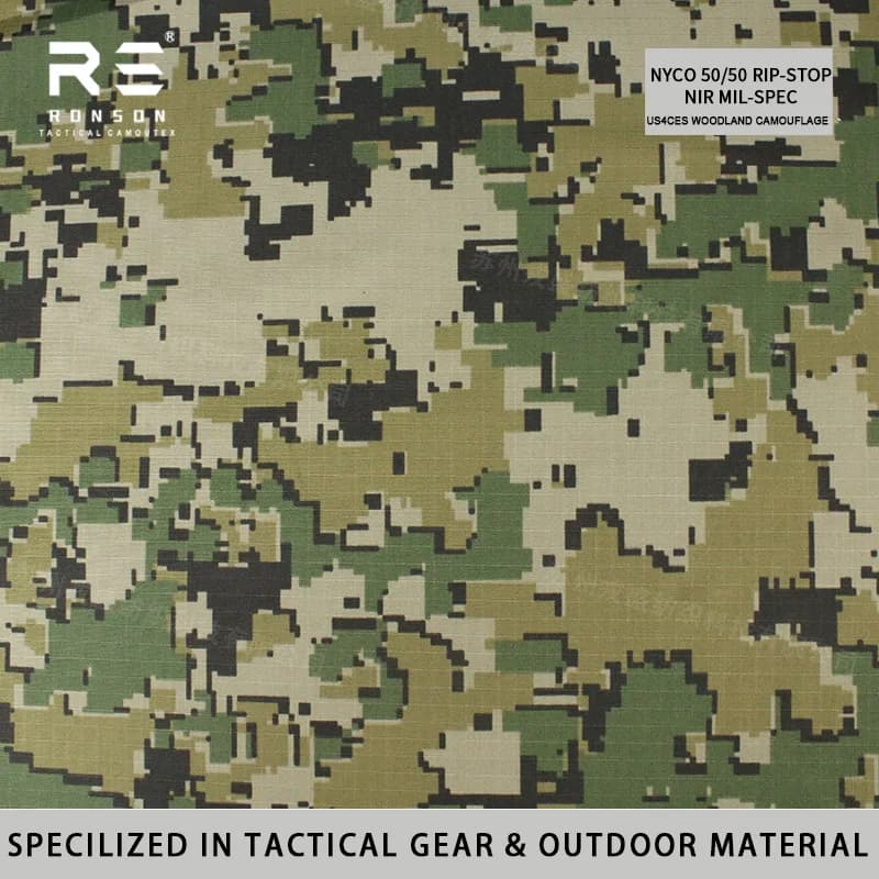 Ripstop Fabric Cotton NYCO5050 | Durable US4CES Camo Uniform Fabric - Thumbnail 2