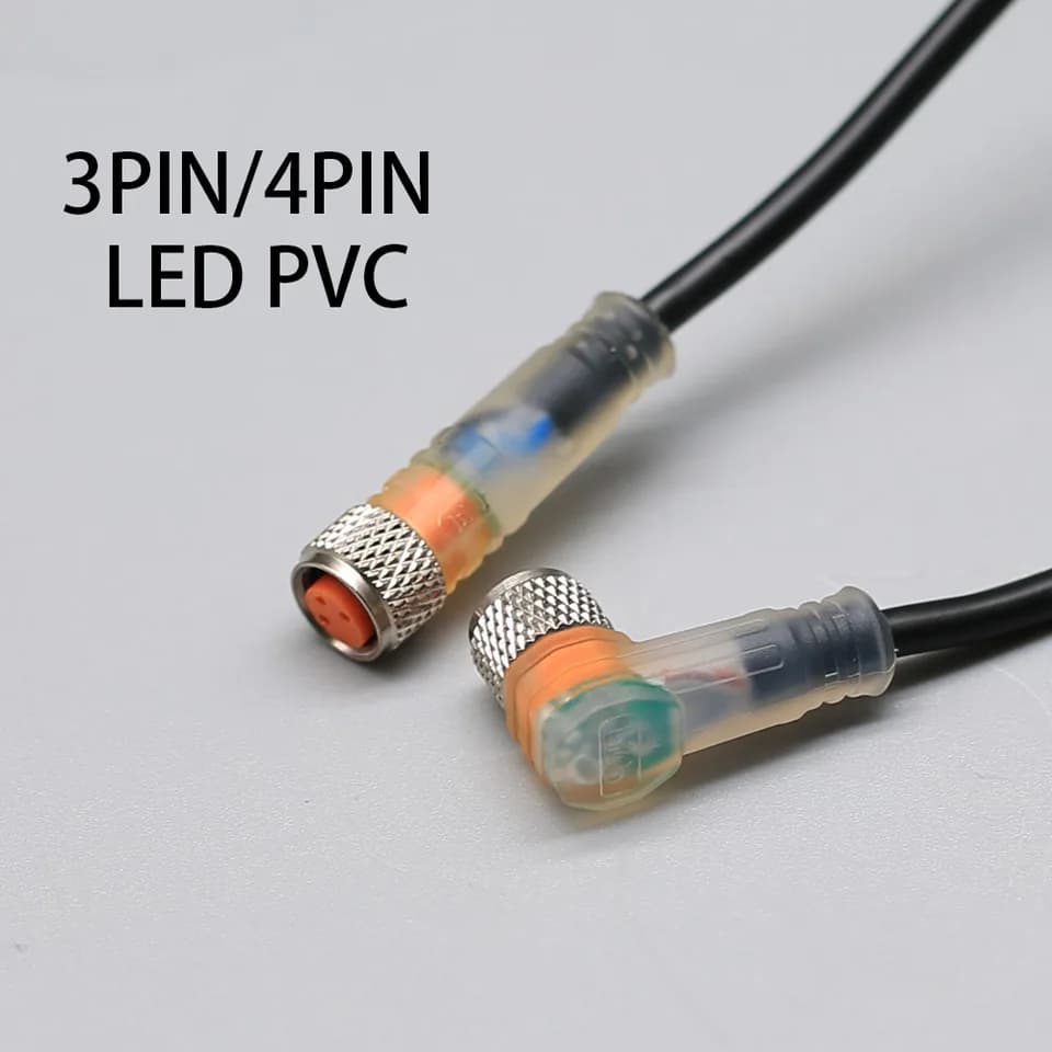 Pan Connector Cable | M8 4-Pin Sensor Plug | 2m IP67 Waterproof - Thumbnail 4