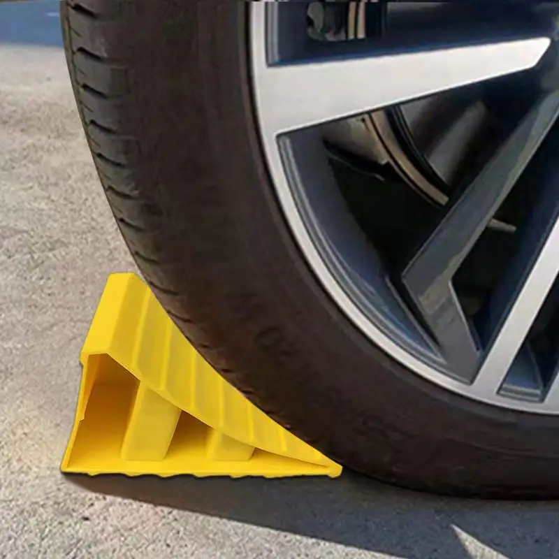 Anti-Slip Wheel Chocks for Cars | Tire Stopper Blocks | Portable for RVs/Trailers - Thumbnail 4