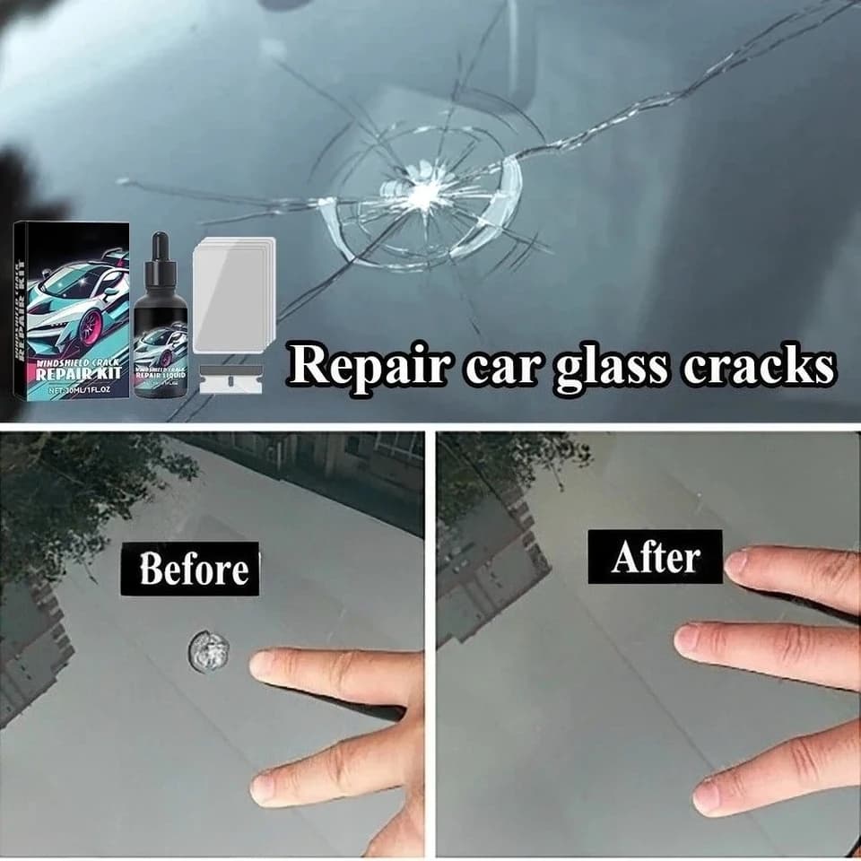 Repair Kit | DIY Crack & Chip Resin | Curing Adhesive for Glass Scratches - Thumbnail 4