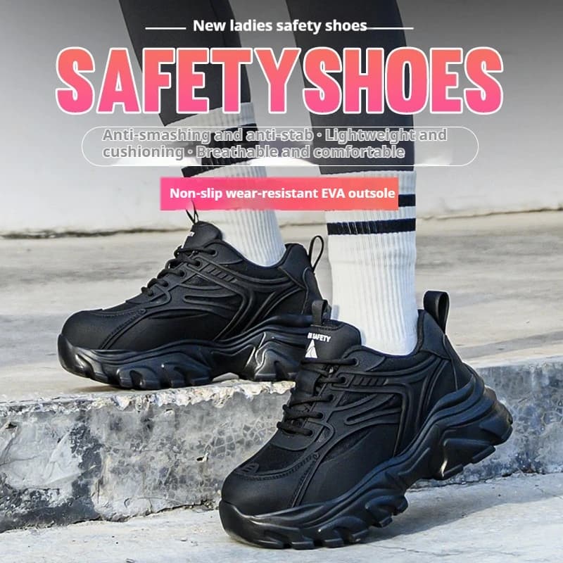 Safety Shoes Women | Steel Toe & Puncture-Proof | Lightweight Work Trainers - Thumbnail 3