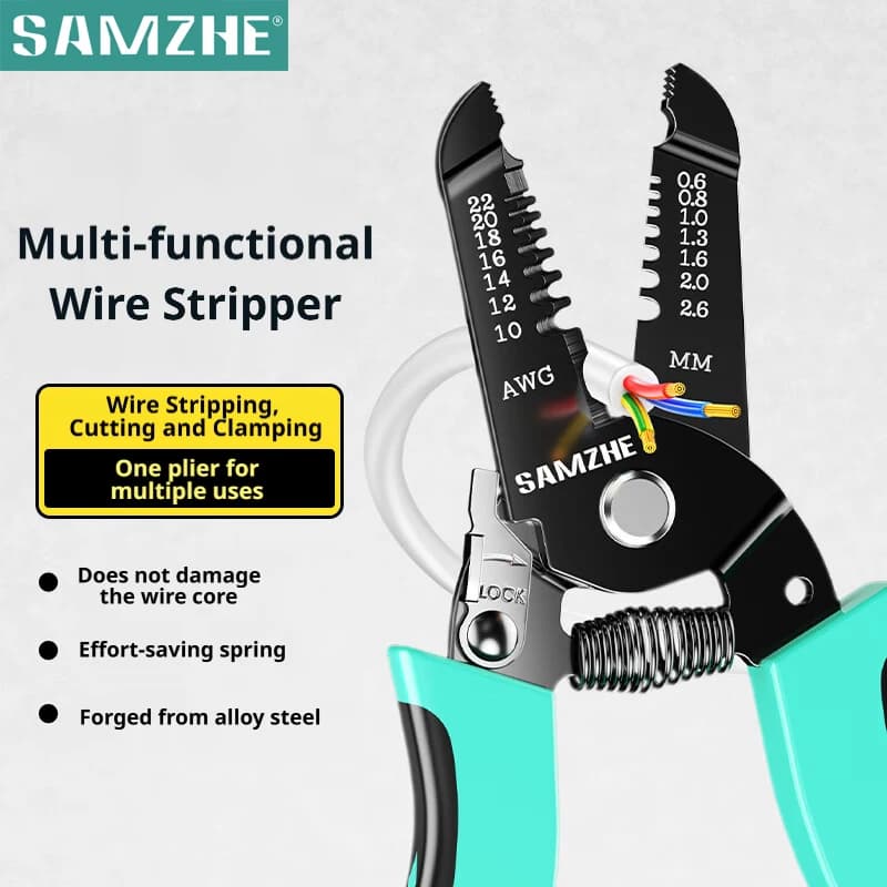 Multi-Function Wire Stripper | Cutter & Crimper | Electrician Pliers - Thumbnail 2