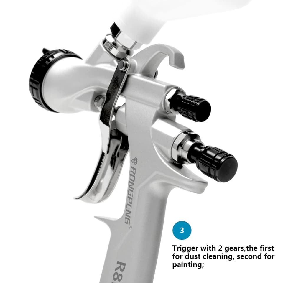 R830 LVLP Paint Sprayer | 1.3-2.0mm Nozzles | Car Body Repair & Primer - Thumbnail 7