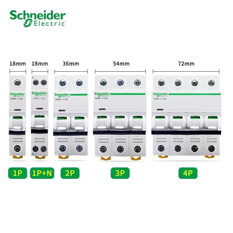 Schneider Circuit Breaker IC65N | 1P+N to 4P, 1A-63A | Industrial MCB - Thumbnail 3
