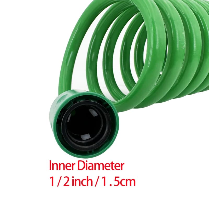 Garden Hose with 7-Function Nozzle | Car Cleaning Spring Pipe | Industrial Grade - Thumbnail 4