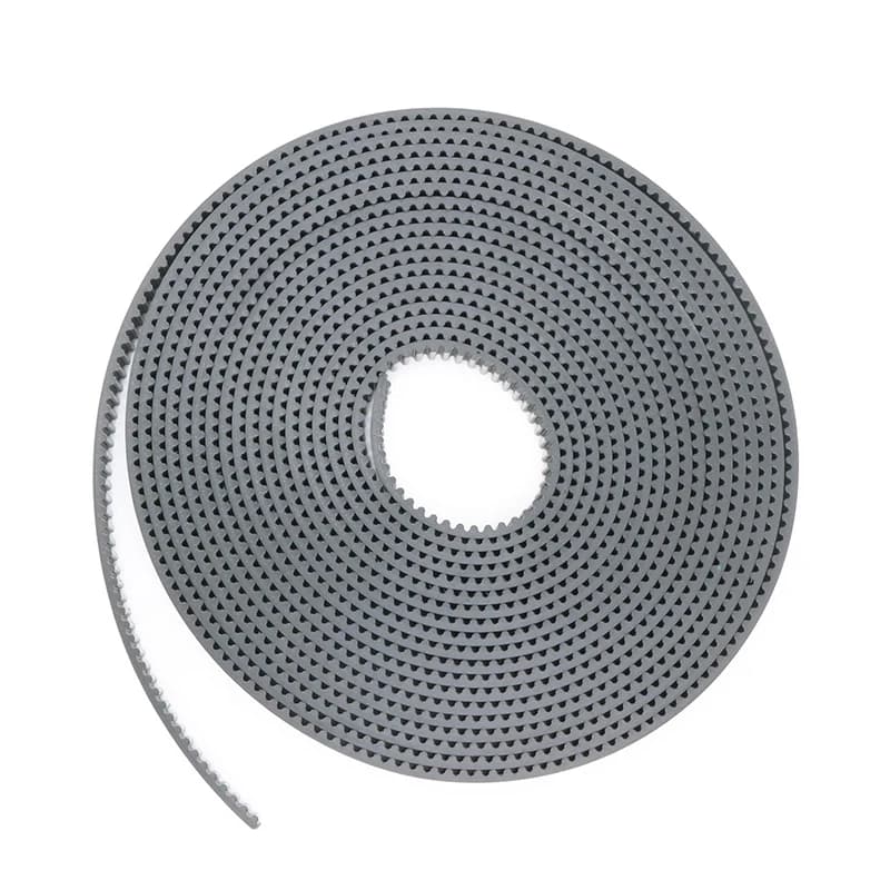 GT2 Timing Belt 2GT: single grey timing belt coiled on a white background.
