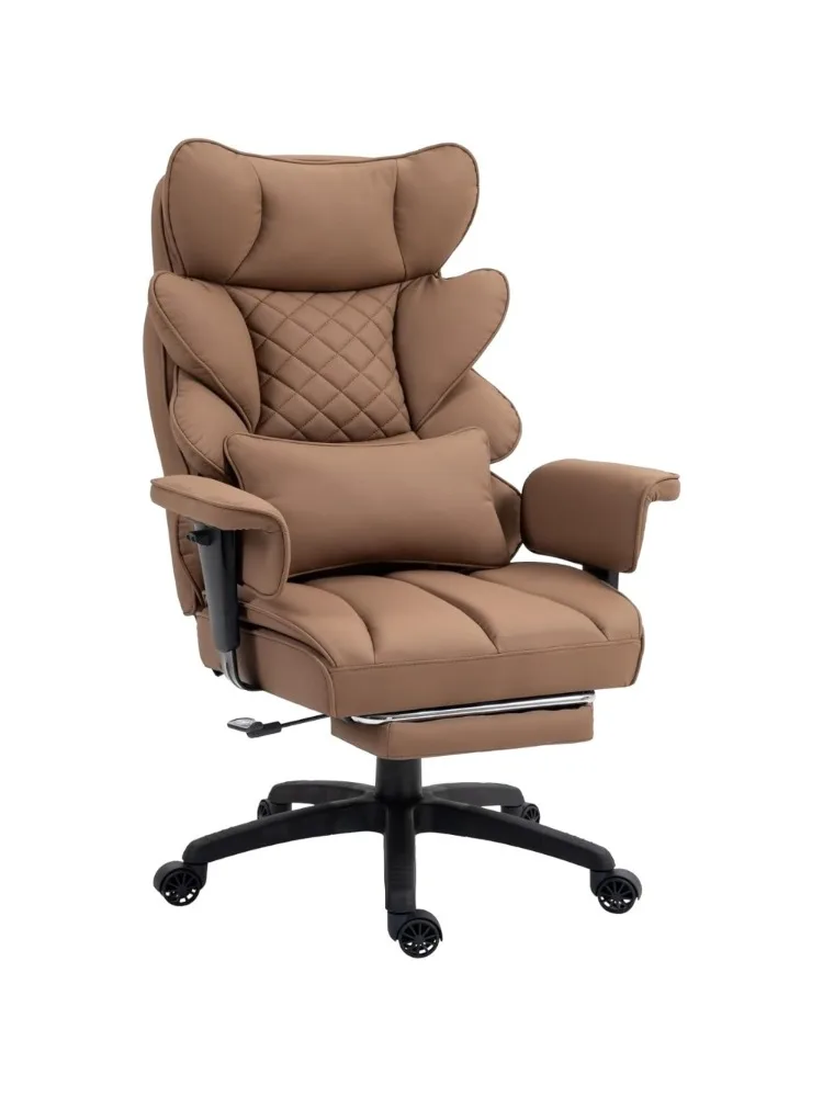 High-back executive office chair with pocket spring cushion, adjustable armrests, and sturdy construction designed for big and tall users.