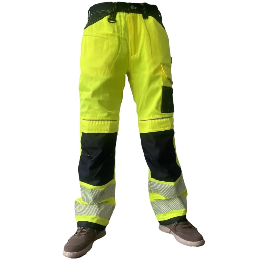 Hi-Vis Workwear Trousers, single pair on white background.