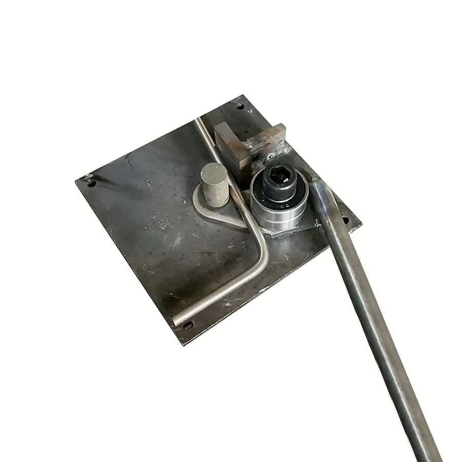 Portable manual rebar bender for 1MM to 8MM steel rods, a compact construction tool for bending deformed rebar on site.