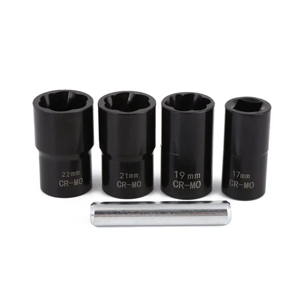 Plug Torque Wrench Socket Set | 1/2 Drive | 17-22mm Nut Extractor - Thumbnail 2