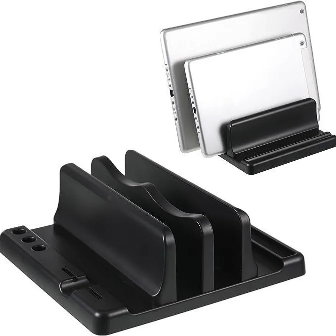 Vertical Laptop Stand | Adjustable Width | Desktop Space Saver