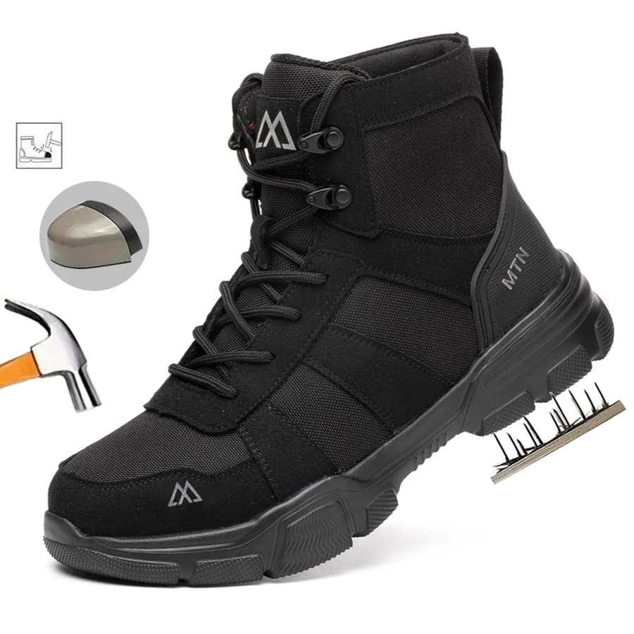 Indestructible Steel Toe Cap Safety Boots | Anti-Puncture & Breathable | Construction Work - Thumbnail 3