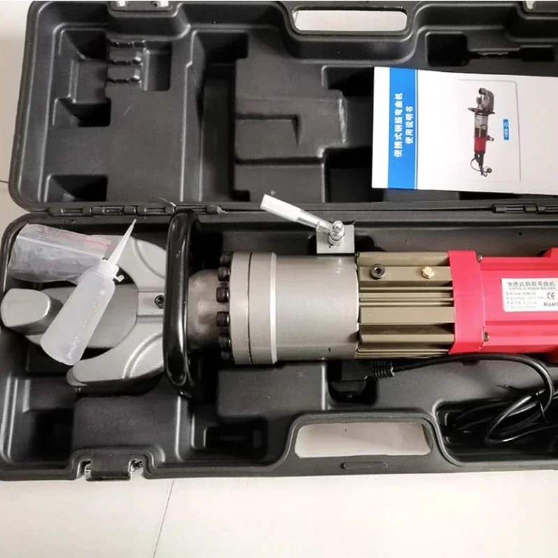 Portable Rebar Bender | Electric Hydraulic Tool for 4-25mm Steel Bar | Fast Bending & Straightening - Thumbnail 6