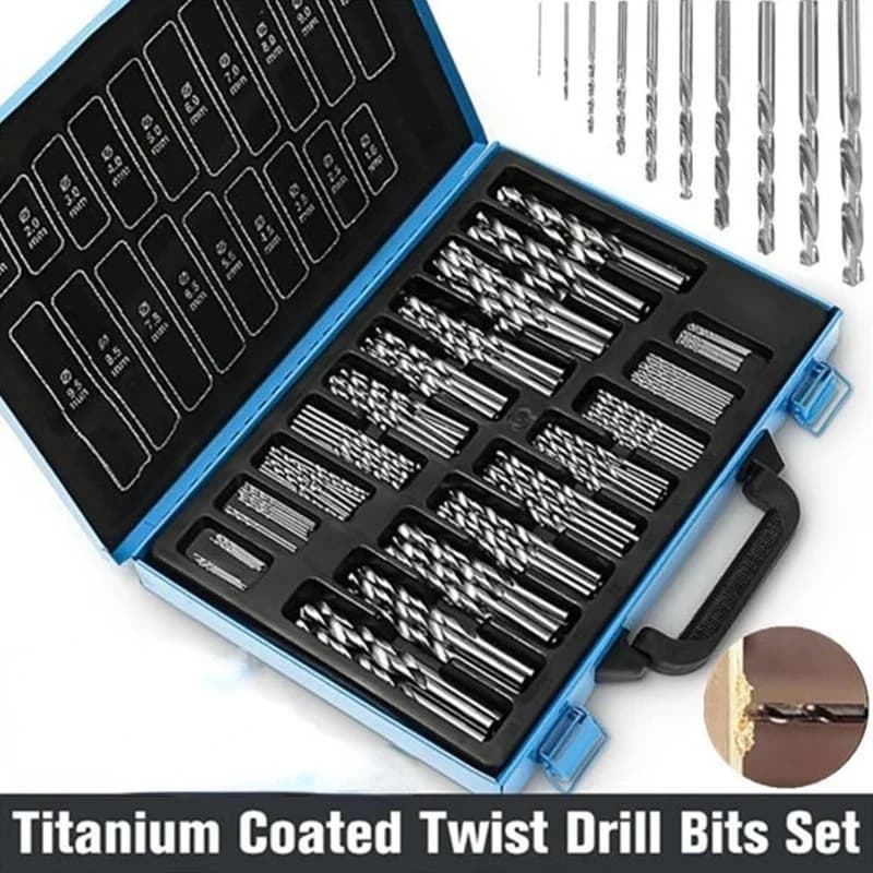 Titanium-Coated Screw Extractor Set | 5-Piece HSS Drill Bits (1-3mm) for Metal & Wood - Thumbnail 2
