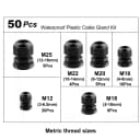 50 pcs Plastic M BK