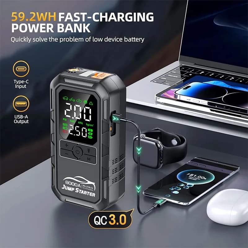 Jumper Cables for Car | Wireless Battery Booster | Emergency Power Supply - Thumbnail 4