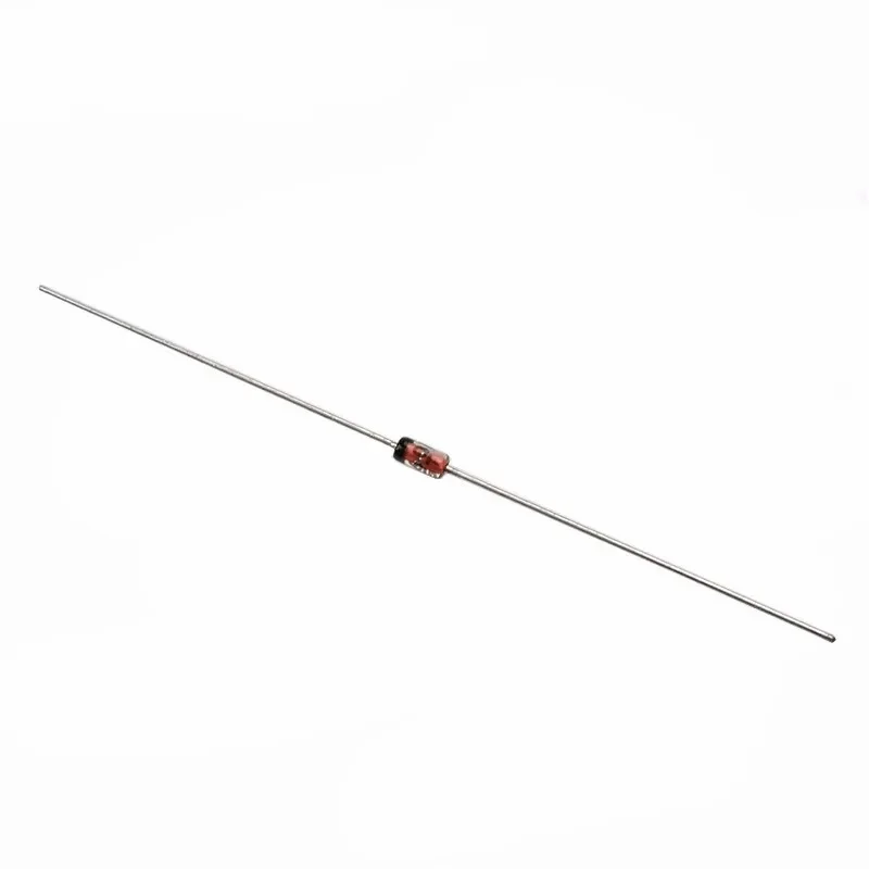 100PCS of 1N914 DO-35 silicon switching diodes in bulk packaging, ideal for electronics projects and circuit board repair.