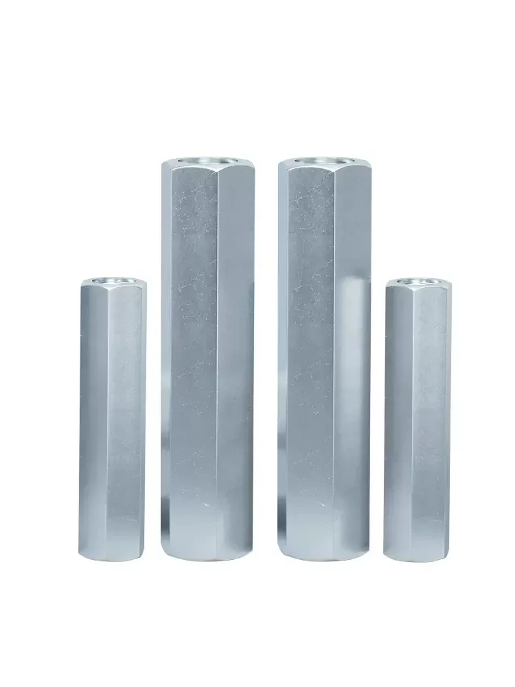 Rod Coupling Hex Nuts | 5-Piece Galvanized Steel | Long Connection Thread Fastener - Image 1