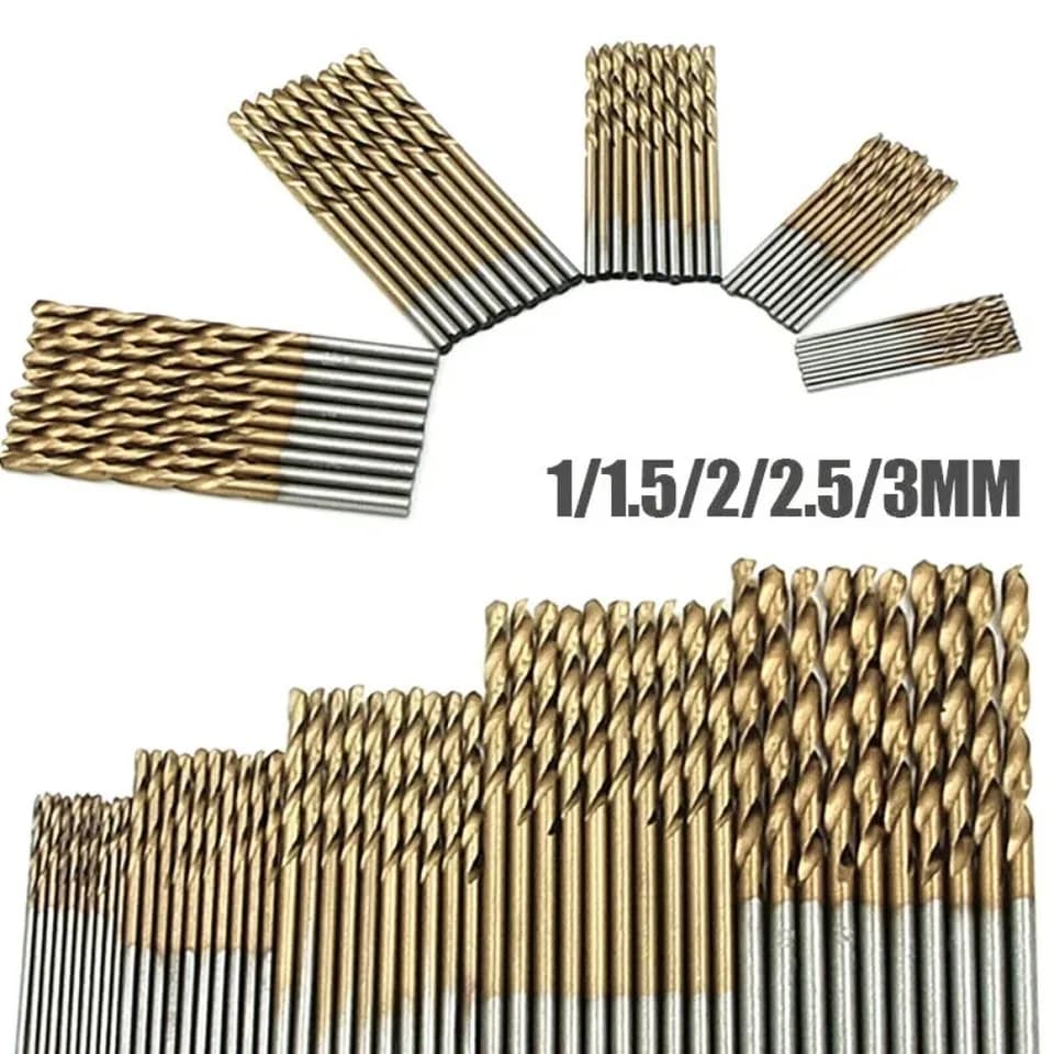 50pc HSS Titanium Drill Bit Set | Straight Shank | For Handheld Drills - Thumbnail 4