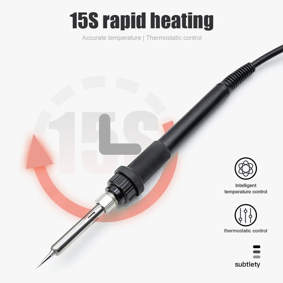 Soldering Iron & Hot Air Rework Station | 2-in-1 Desoldering Tool | JCD 8586 Kit - Thumbnail 6